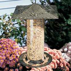 12 Inch Oak Leaf Tube Bird Feeder