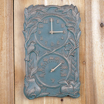 Fruit and Bird Clock Thermometer