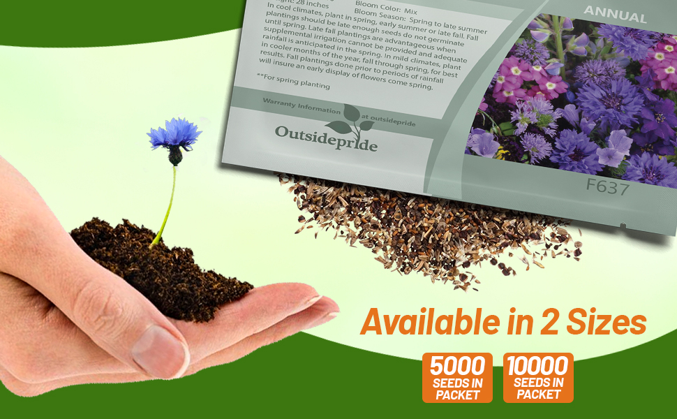 Blue Flower Seed Packets For Planting