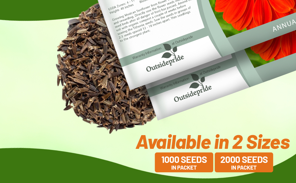 Tithonia Mexican Sunflower Red Torch Seed Packet