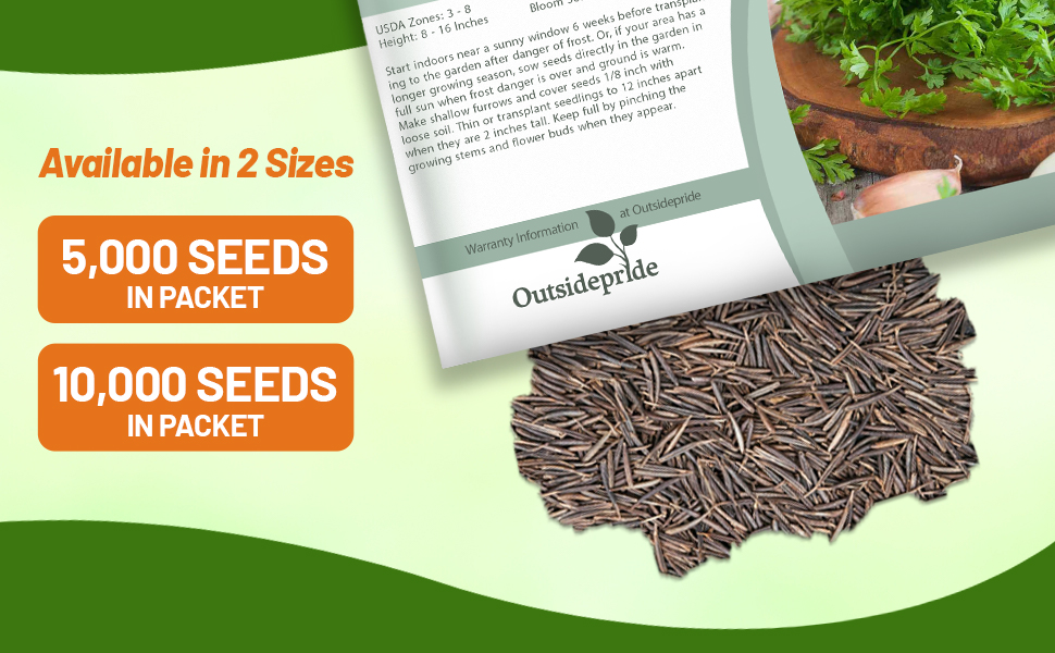 Chervil Herb Seed Packet For Planting