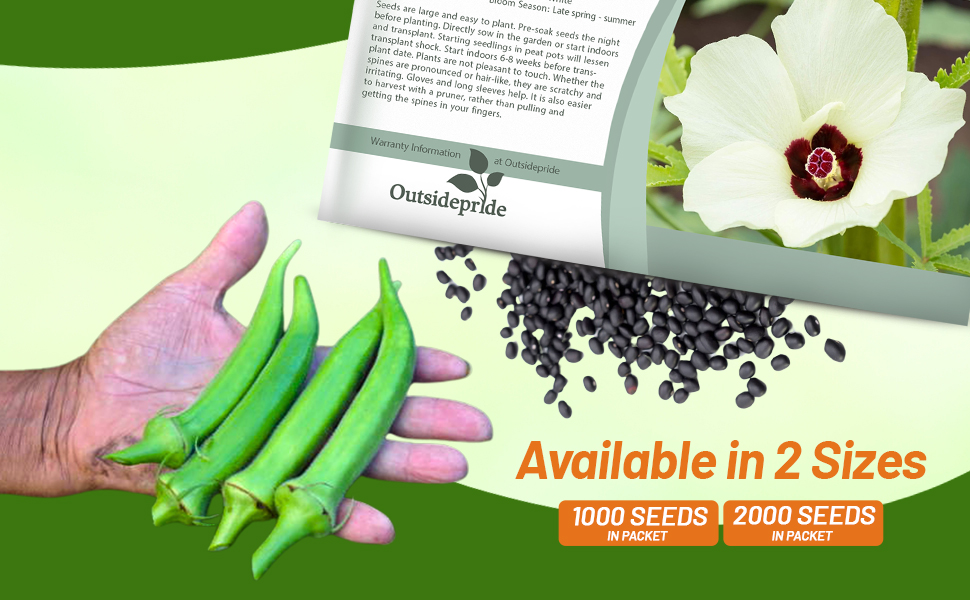 Okra Seed Packets For Planting