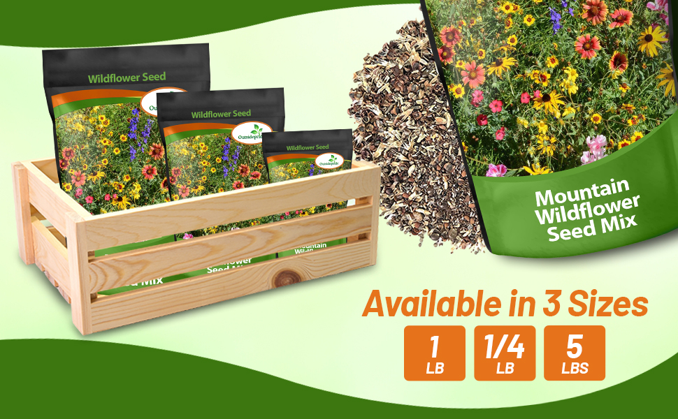High Altitude Mountain Wildflower Seed Bags For Planting