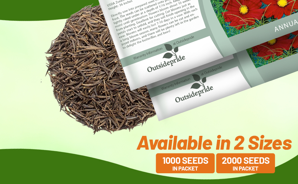 Cosmos Sensation Dazzler Flower Seed Packet For Planting