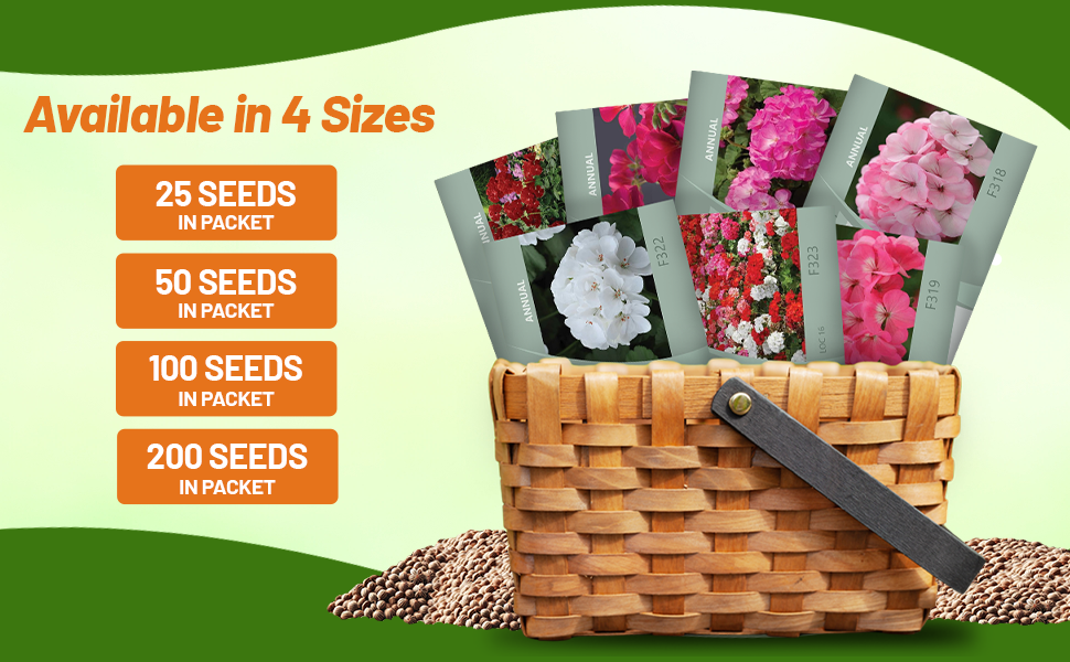 Geranium Flower Seed Packets For Sale