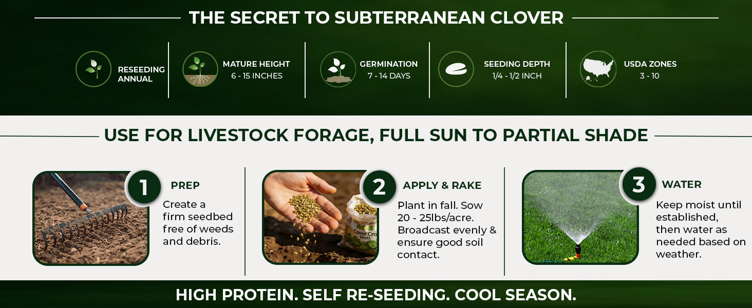 Subterranean Clover Planting Directions