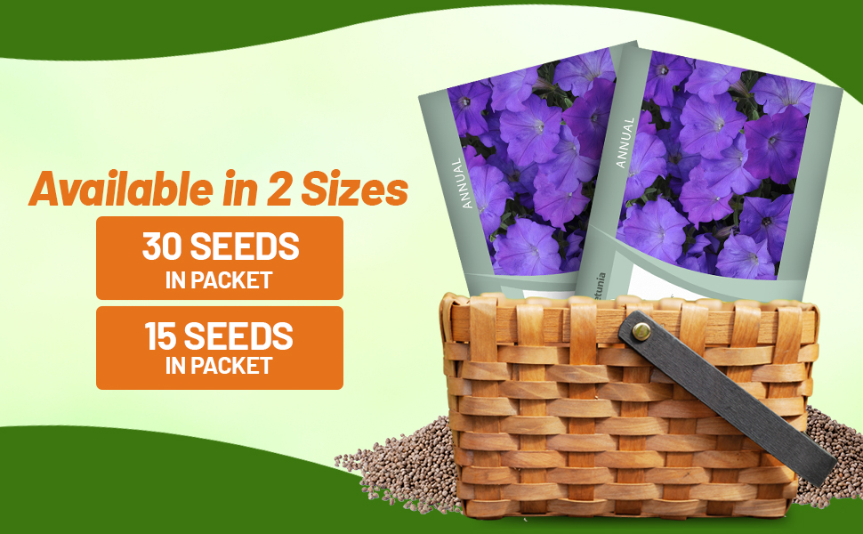 Blue Shock Wave Flower Seed Packets