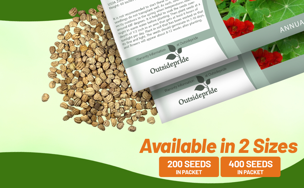 Scarlet Nasturtium Flower Seed Packet