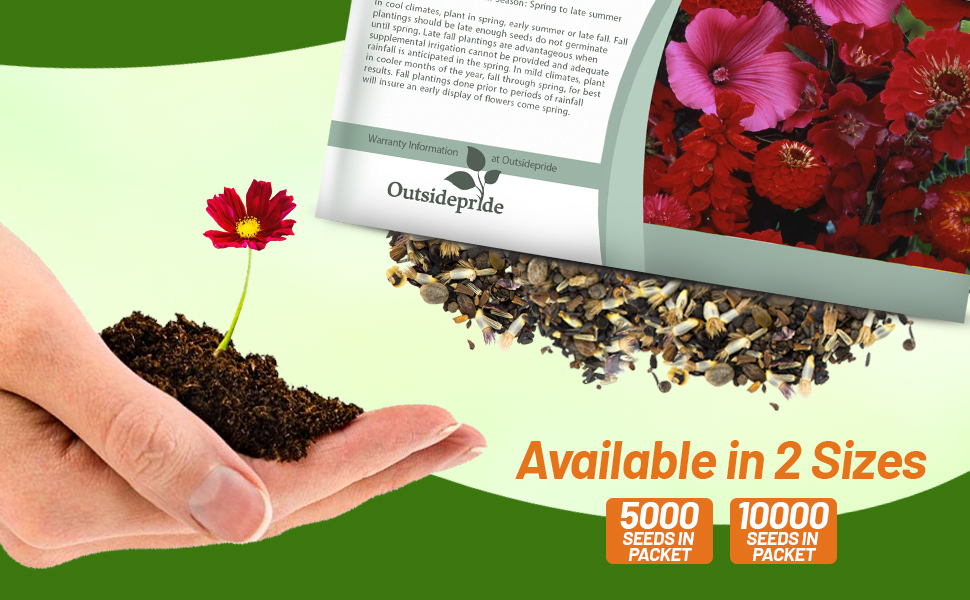 Red Flower Seed Packet For Planting