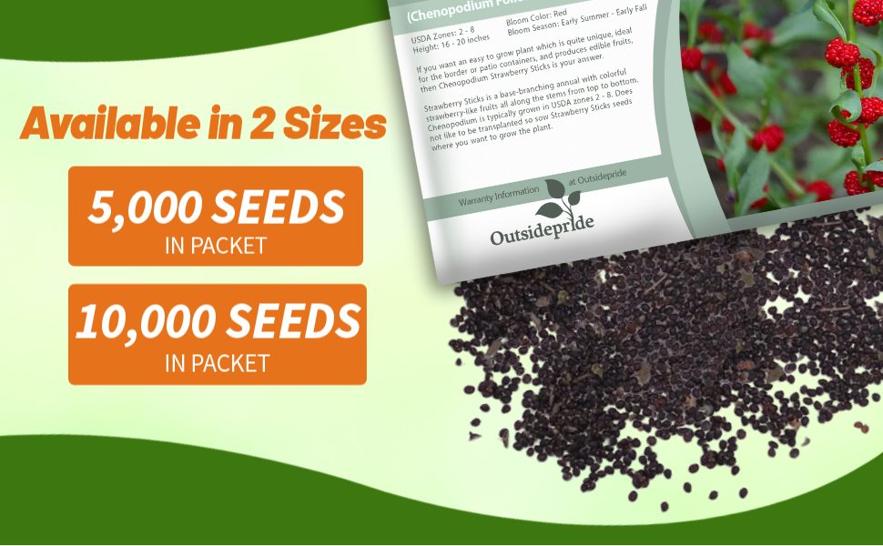 Strawberry Spinach Seed Packets