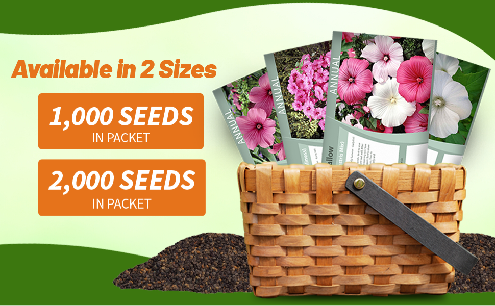 Rose Mallow Flower Seed Packets