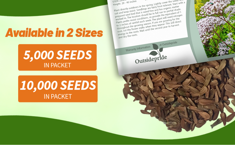 Valerian Seed Packet For Sale