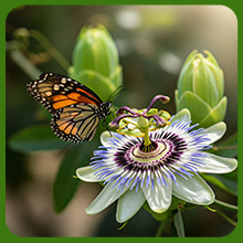 Pollinator Butterfly on Passion Flower