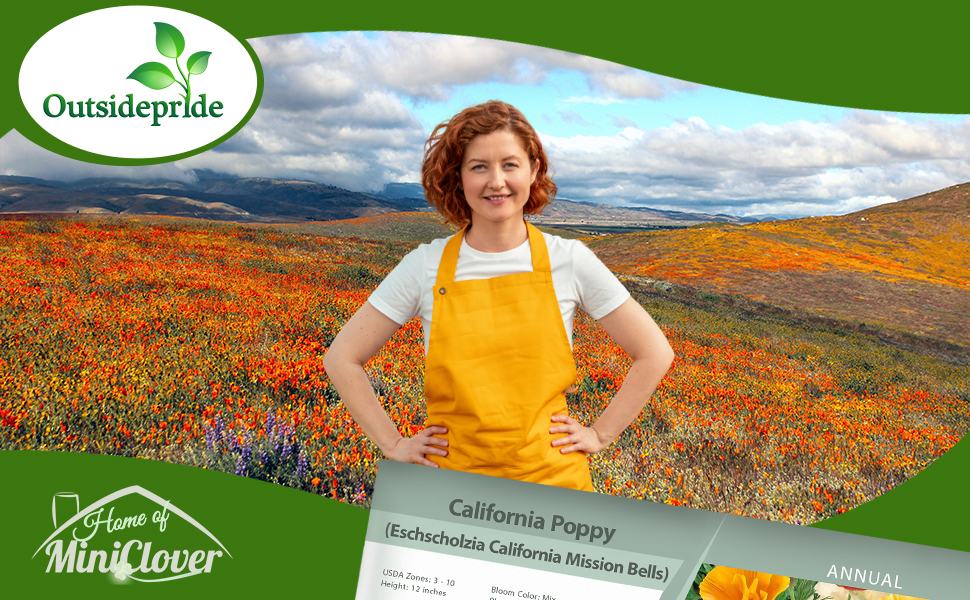 California Poppy Mission Bells Wildflower Seed Mix