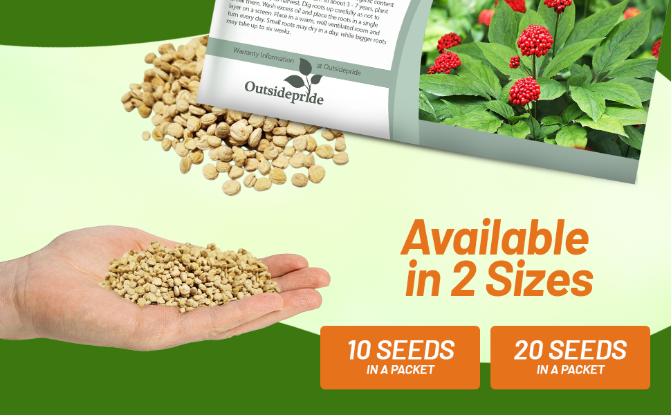 Ginseng Seed Packet For Sale