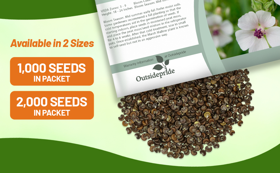 Marsh Mallow Flower Seed Packets For Planting