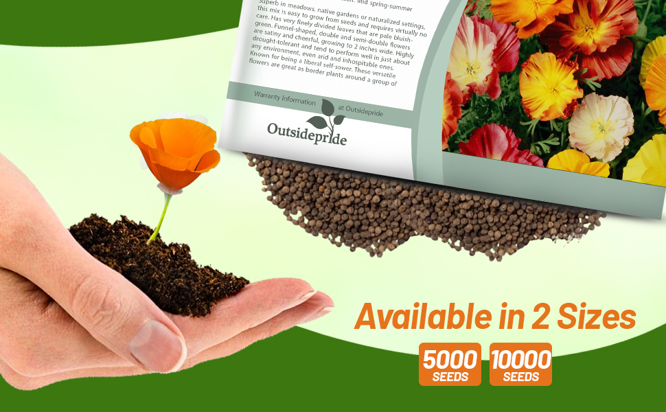 California Poppy Ballerina Garden Flower Seed Packet