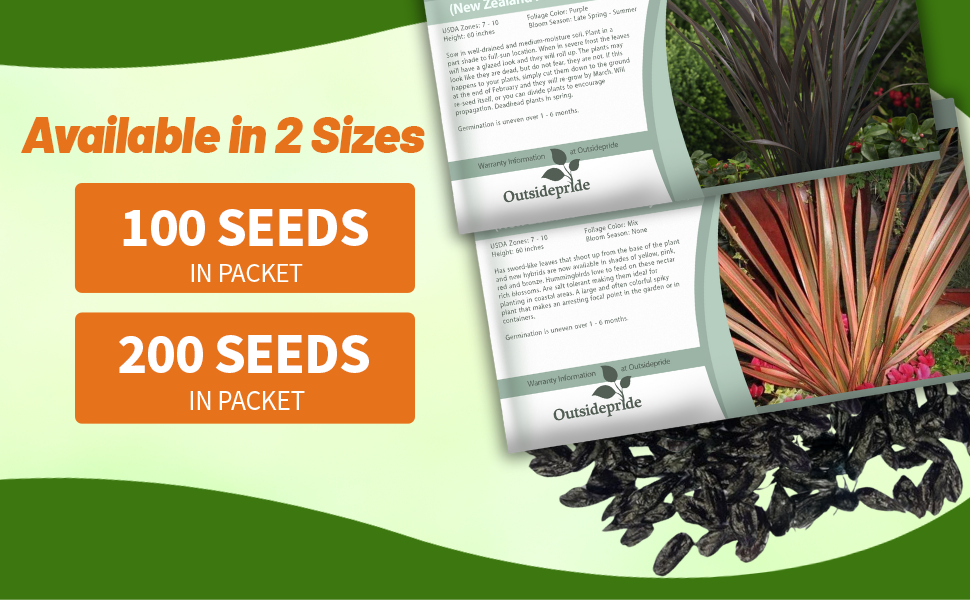 Phormium Seed Packets For Sale
