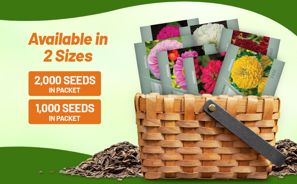 Zinnia Dahlia Flower Seed Packets For Sale