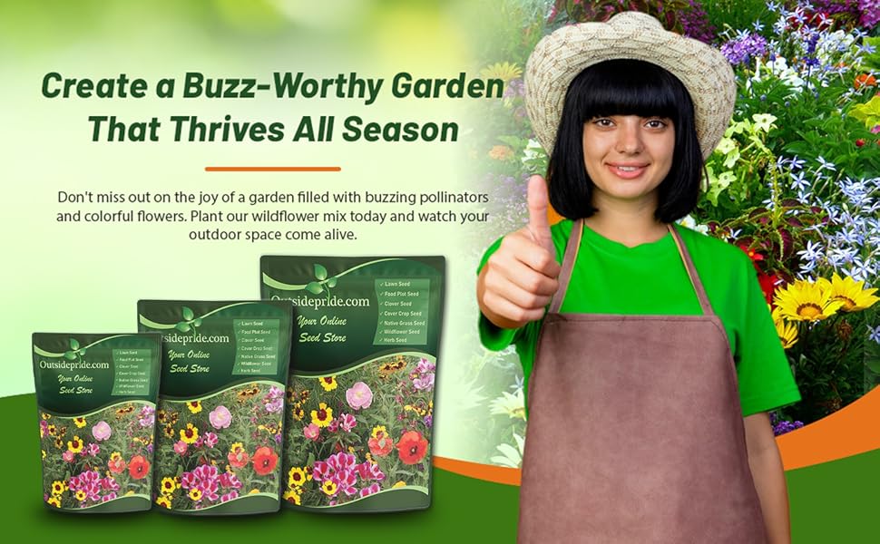 Pollinator Wildflower Seed Bags Planted to Produce Flower Garden