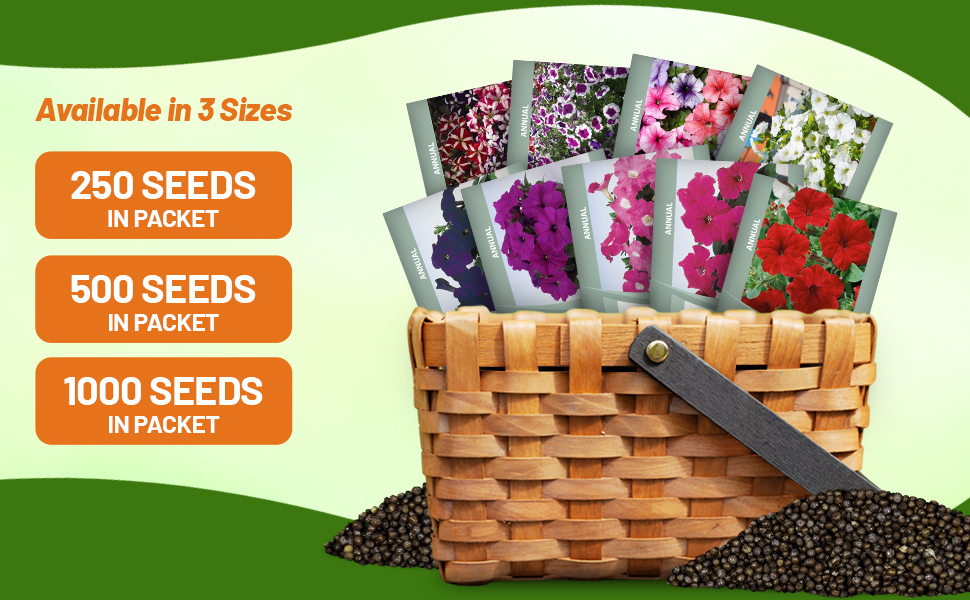 Petunia Multiflora Flower Seed Packets For Sale