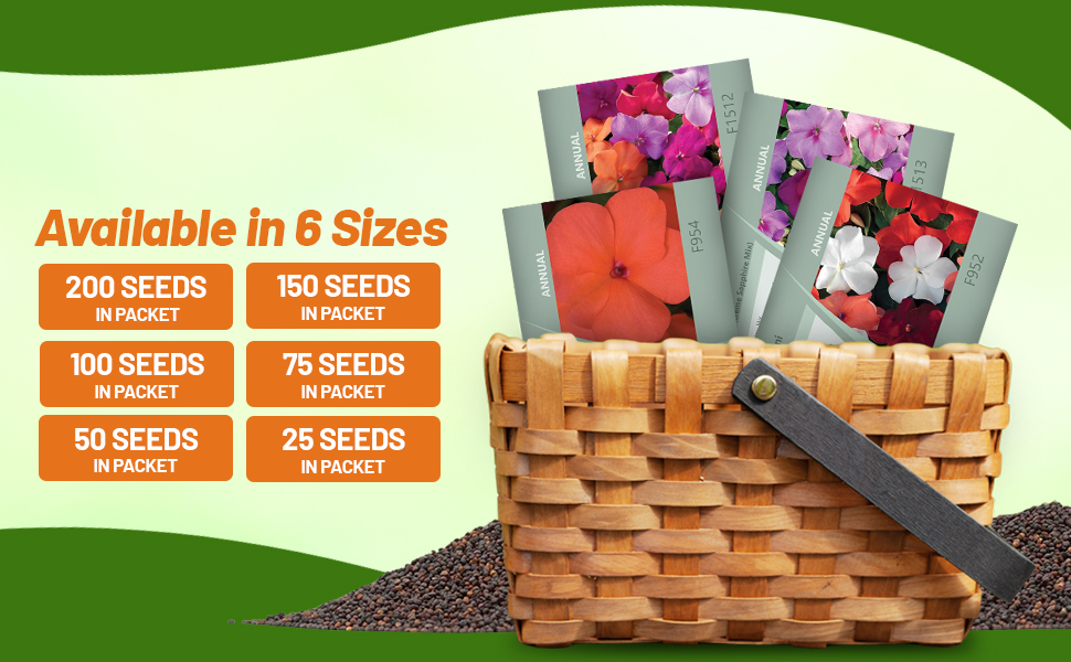 Impatiens Flower Seed Packets For Sale