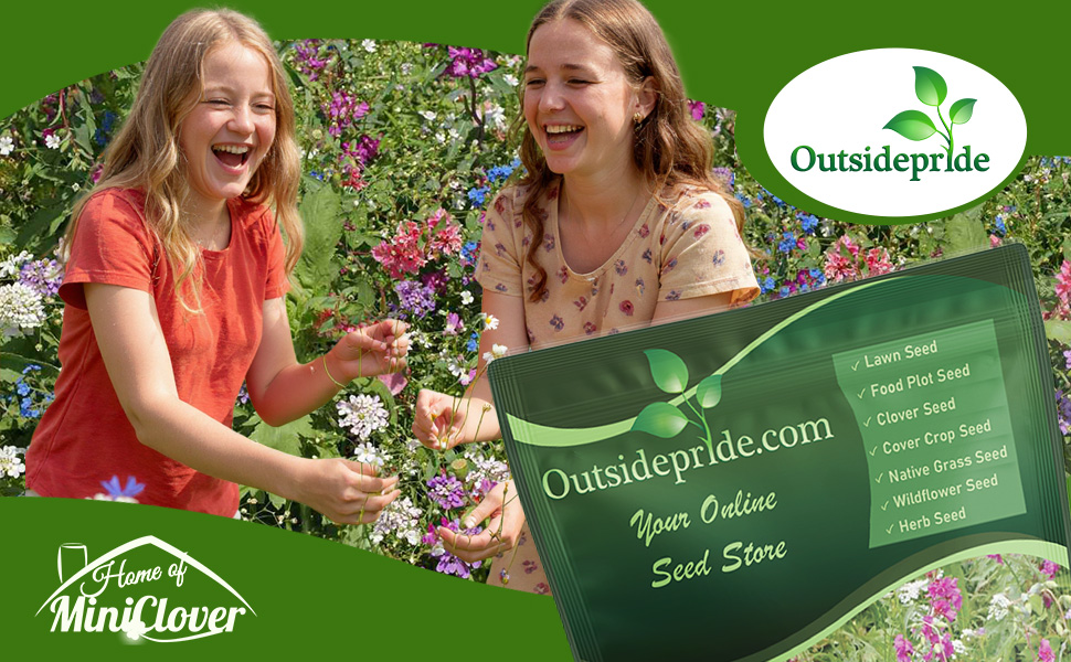 Girls Picking Partial Shade Wildflowers For Cut Flowers