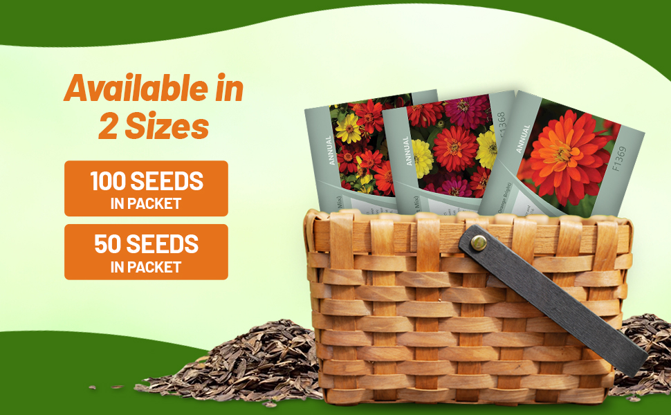 Zinnia Zahara Flower Seed Packets For Sale