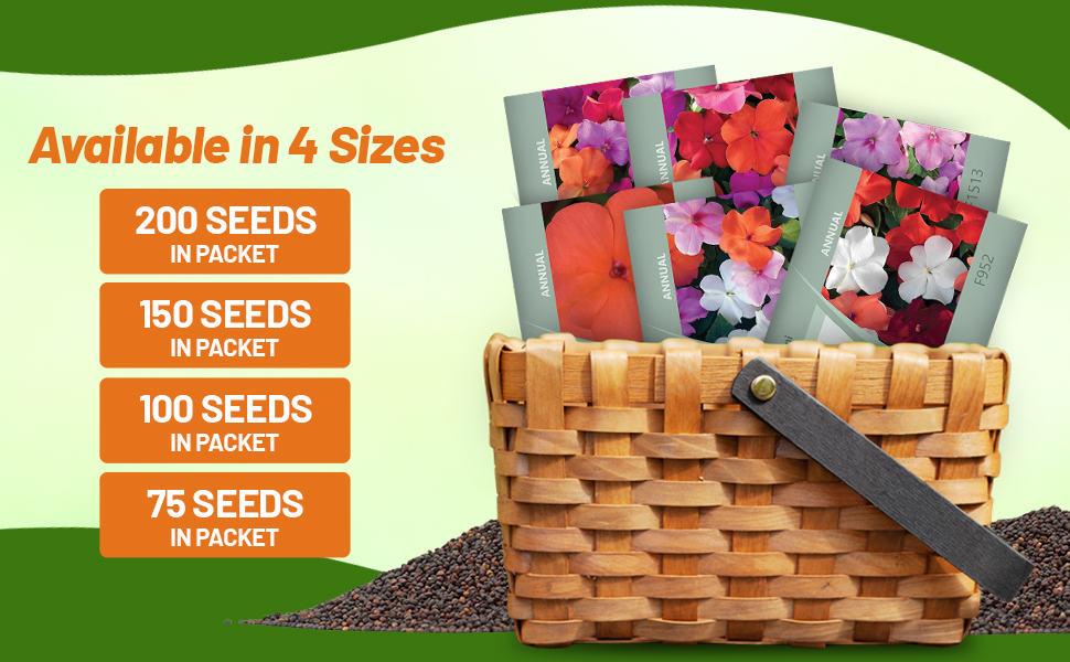 Impatiens Xtreme Flower Seed Packets For Planting