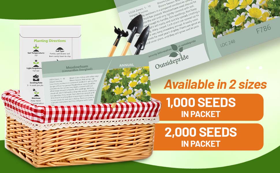 Meadowfoam Poached Egg Plant Seed Packet For Planting