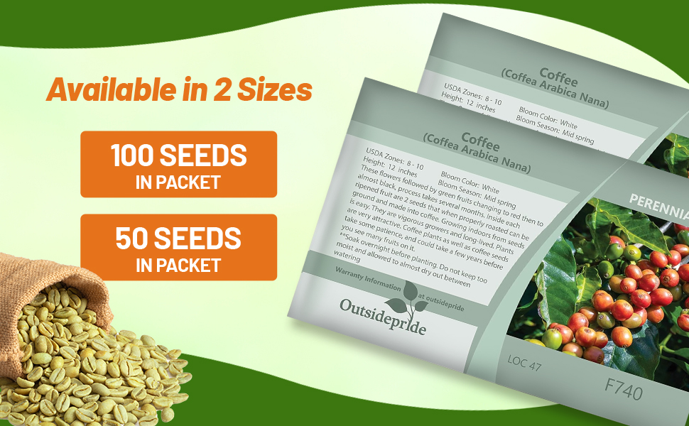 Coffee Seed Packet For Sale