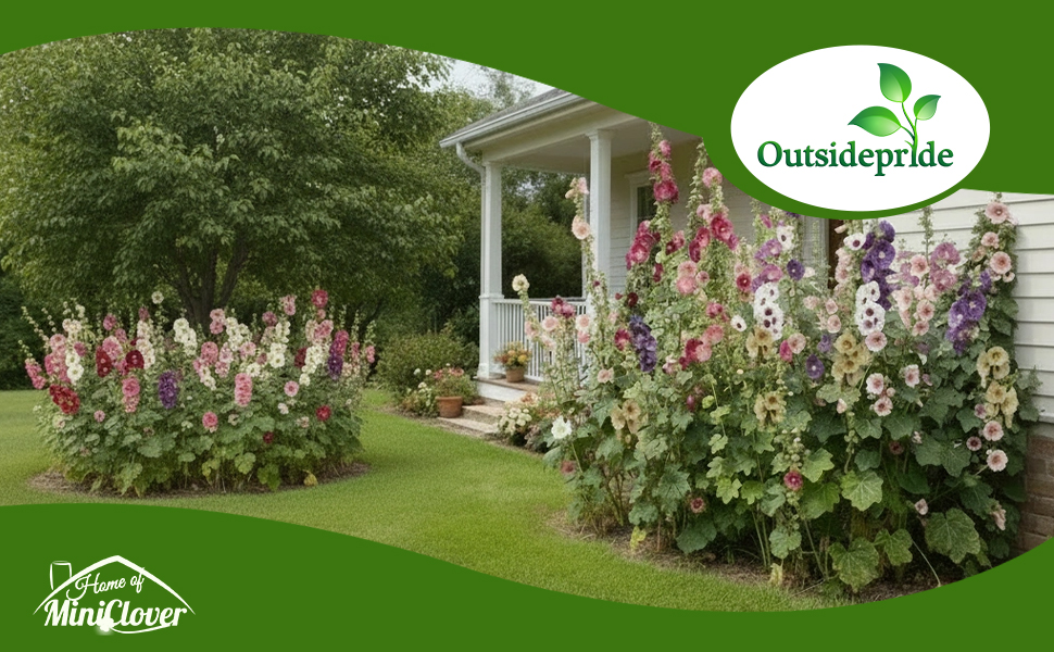 Halo Hollyhock Flower Garden Mixture