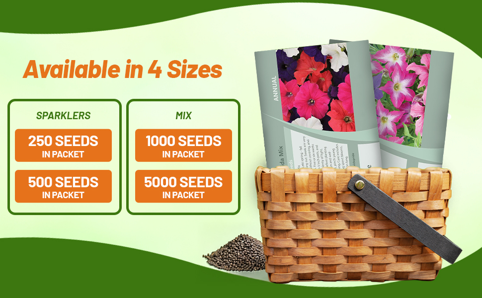 Petunia Hybrida Flower Seed Packets For Sale