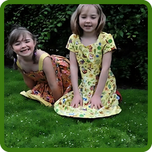 Girls Playing in Sagina Subulata Irish Moss Ground Cover