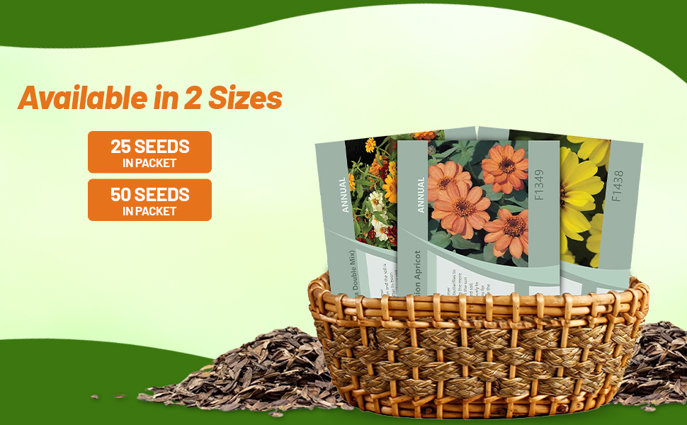 Zinnia Hybrida Profusion Flower Seed Packets For Sale