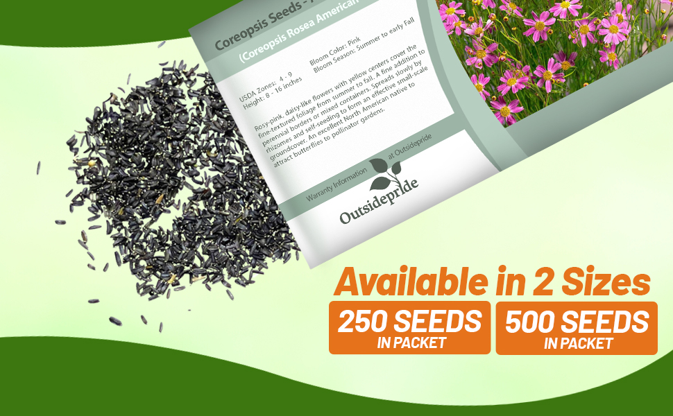 Coreopsis Rosea American Dream Seed Packet For Planting