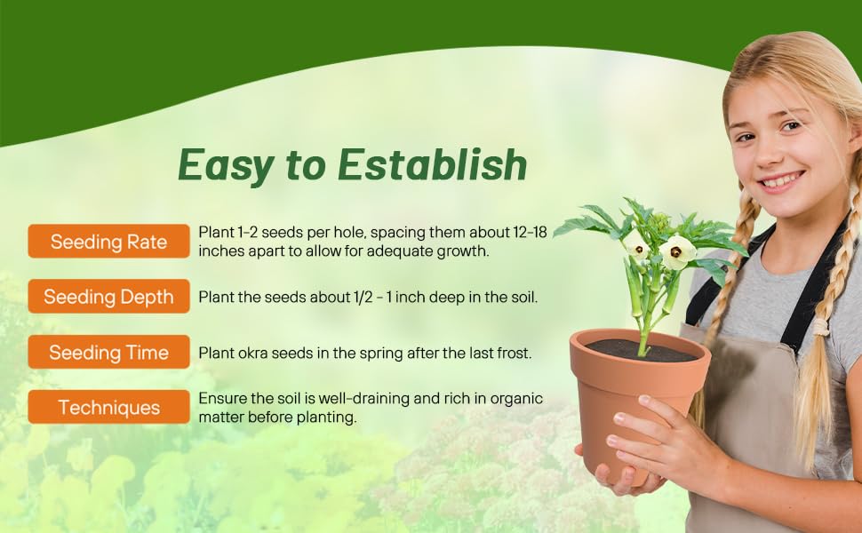 Planting Directions For Okra Herb Seeds