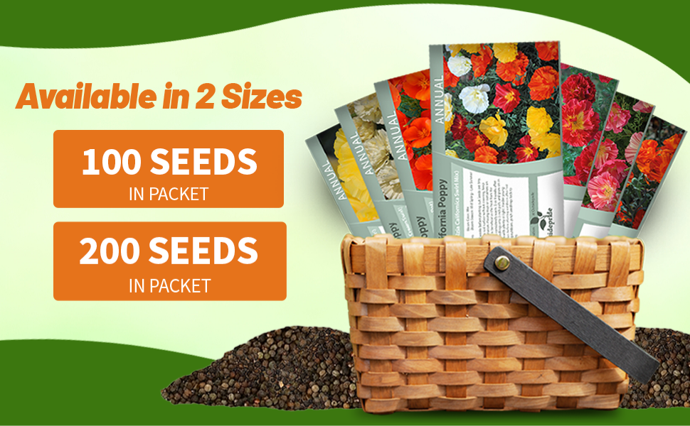 California Poppy Flower Garden Seeds