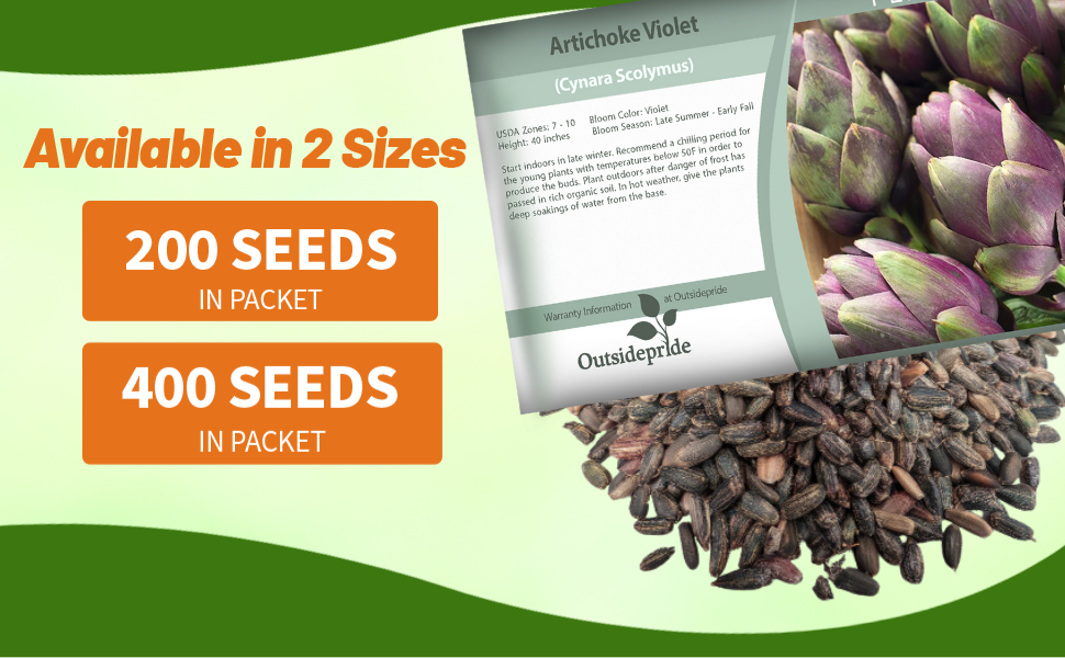 Artichoke Seed Packet For Planting