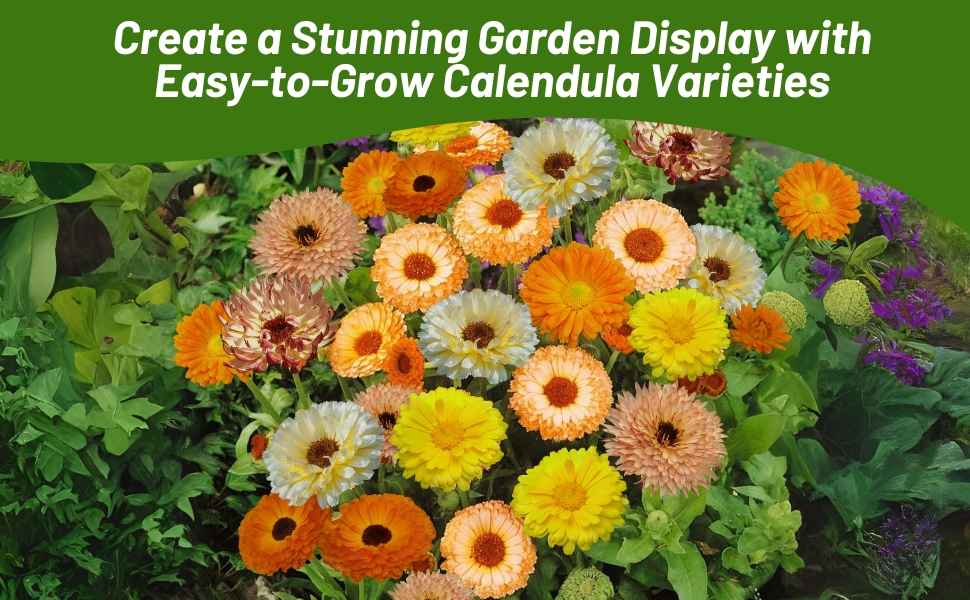 Calendula Marigold For Beds, Borders, Containers Full Sun to Partial Shade