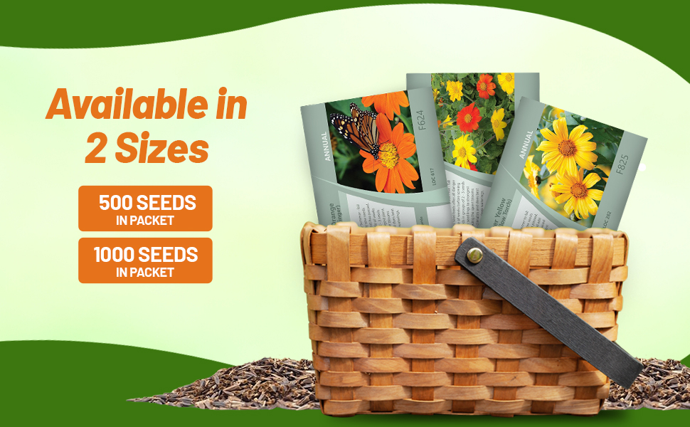 Tithonia Mexican Sunflower Flower Seed Packets For Planting