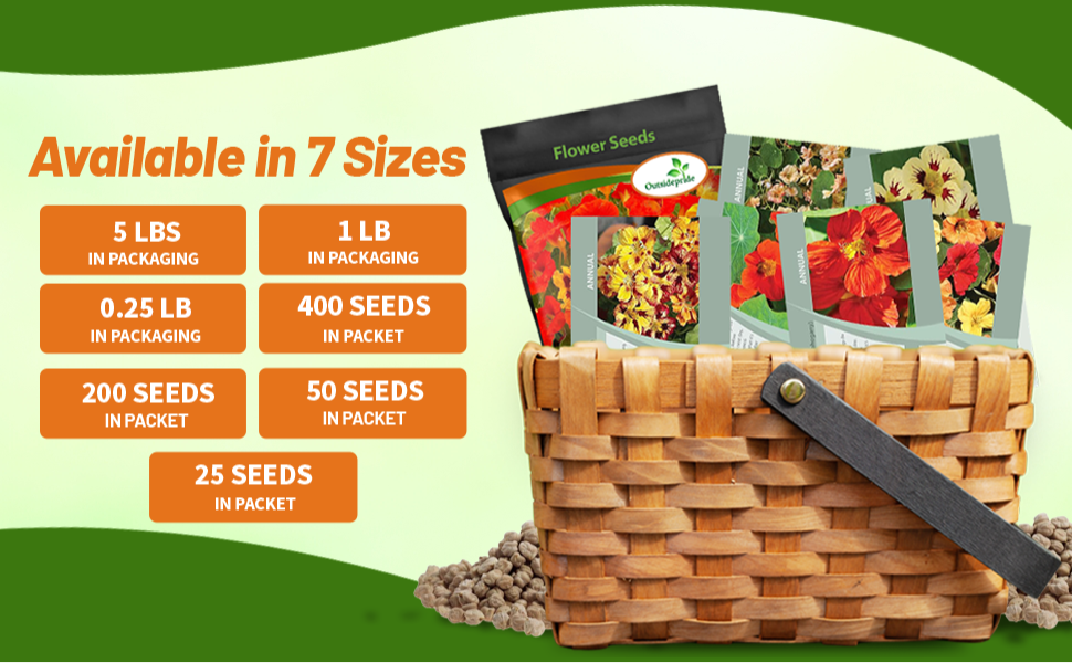 Varieties of Nasturtium Seed Packets For Sale