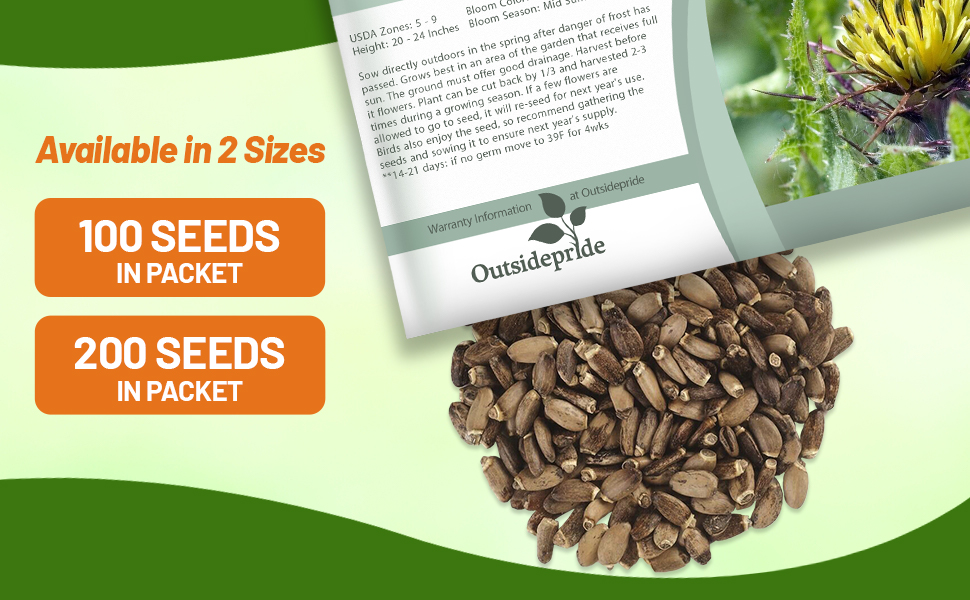 Blessed Thistle Herb Seed Packets For Planting