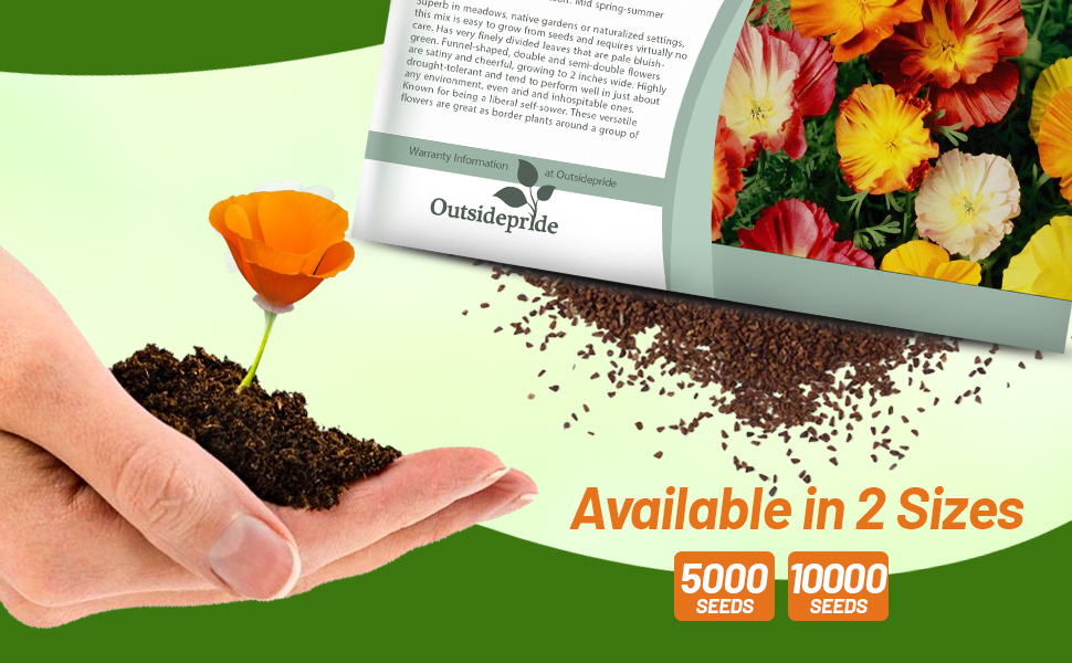 California Poppy Ballerina Garden Flower Seed Packet