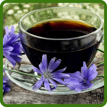 Chicory Tea With Flower Garnishment