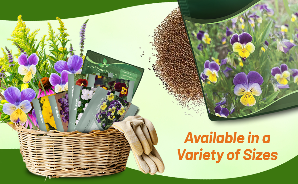 Viola Seed Packets and Bulk Bag For Planting Flowers