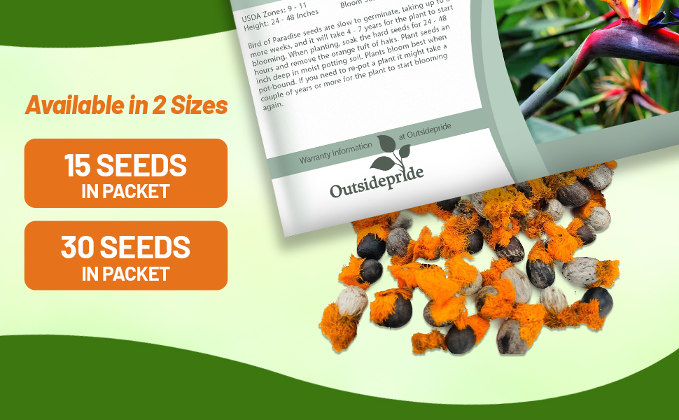 Bird of Paradise Seed Packet