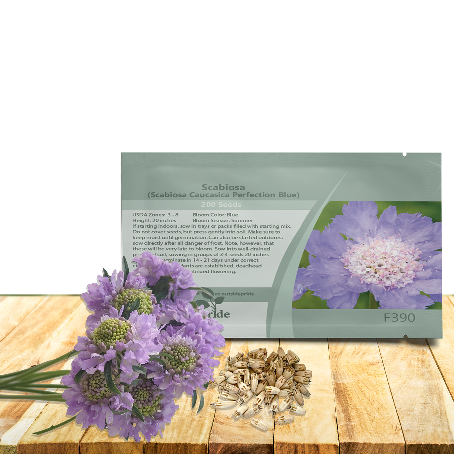 Scabiosa Blue Seed Packet