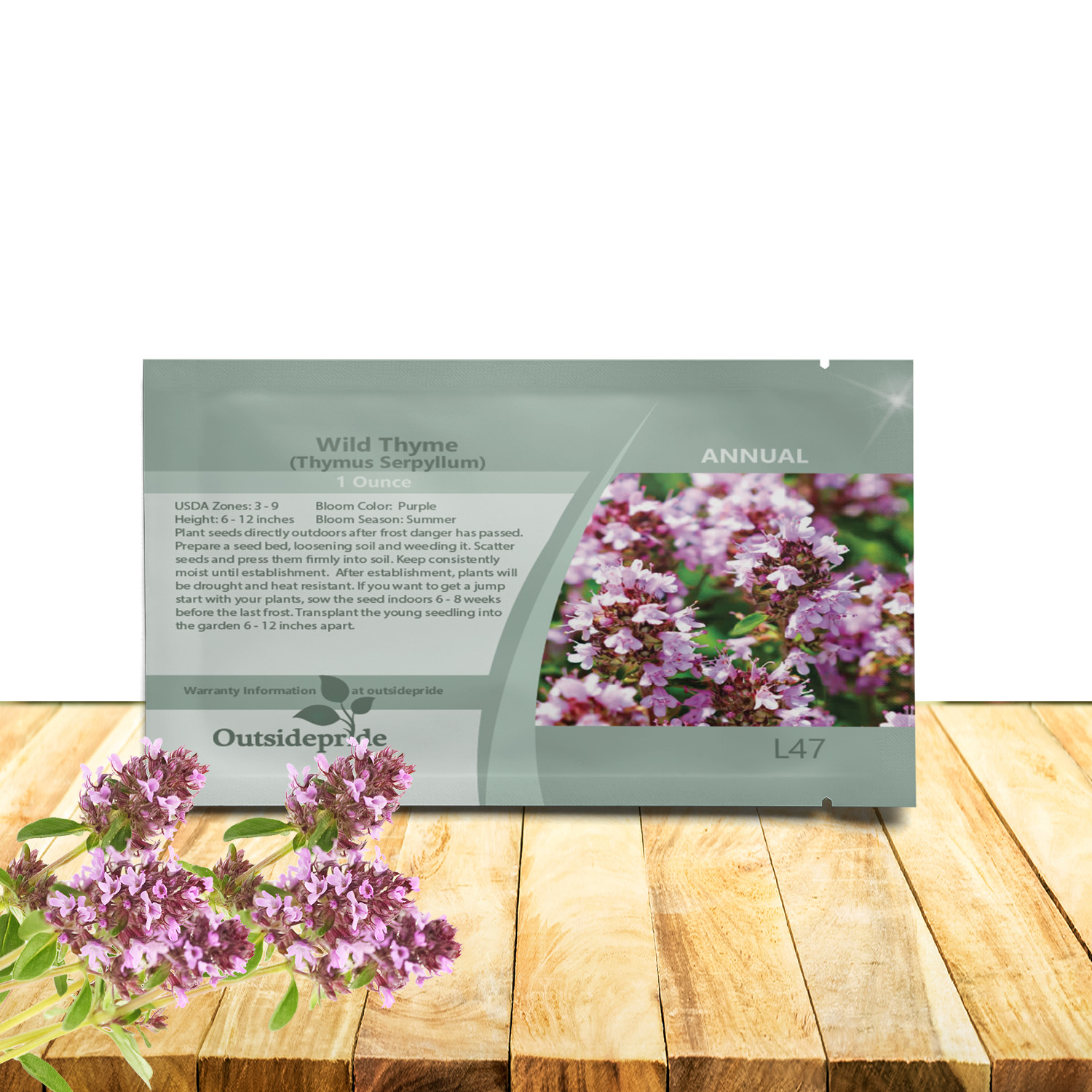 Creeping Thyme Seed Bag