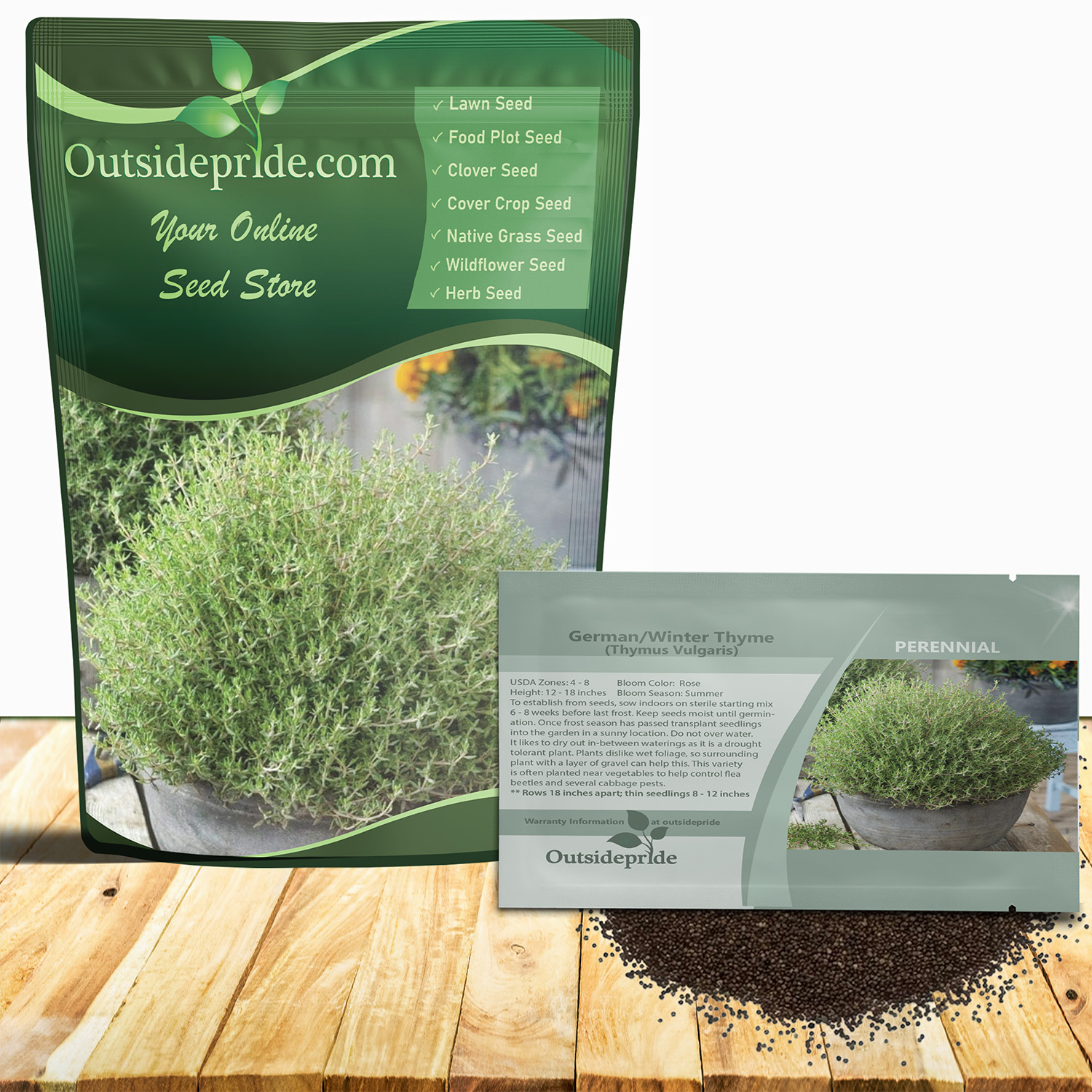 Winter Thyme Herb Seed Packet